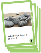 flash card on identifying rock types