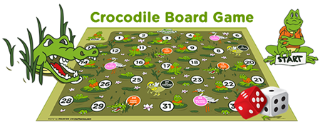4th grade Crocodile board game template