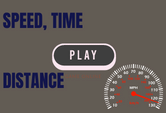 Speed, time, distance quiz game online.