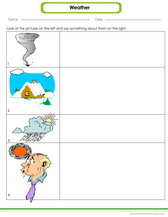 weather phenomena worksheet for kids