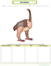worksheet on prehistoric animals for kids to review.