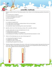 reading laboratory data worksheet, reading thermometer records etc science worksheet for kids. 
