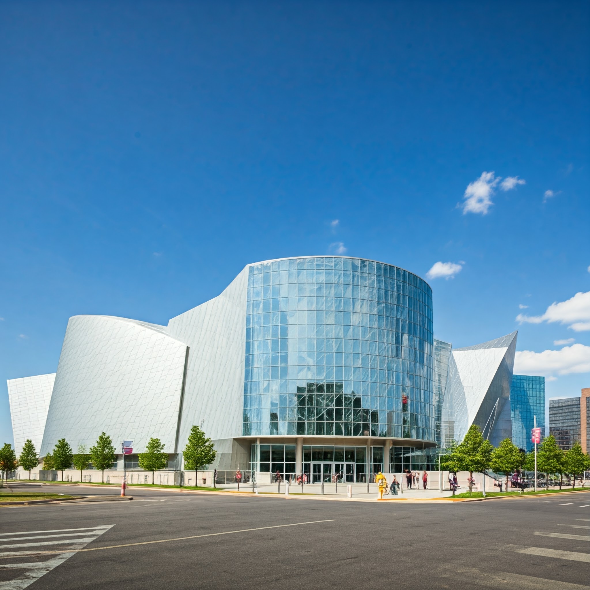 Outside the Liberty Science Center.