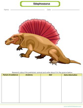 prehistoric beasts worksheet for kids, edaphosaurus 