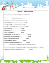 Identifying physical and chemical changes worksheet answers