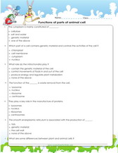 Plant And Animal Cells Worksheets Games Quizzes For Kids